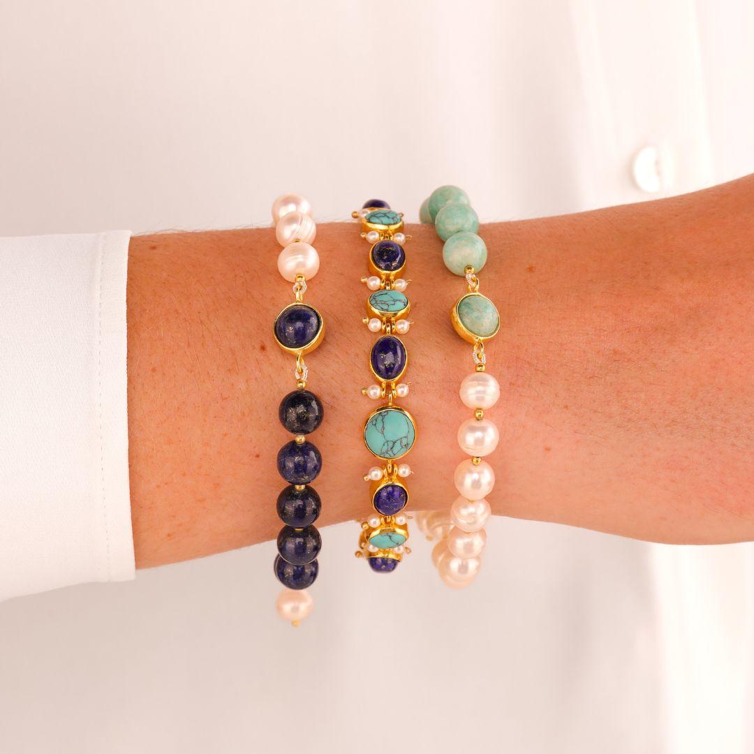 Lia Bracelet - Turquoise & Lapis