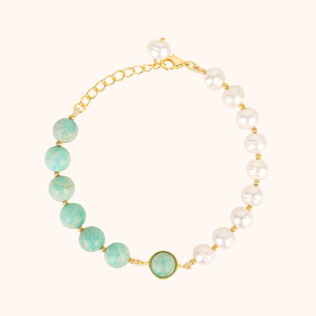 Margarite Bracelet - Turquoise & Pearl