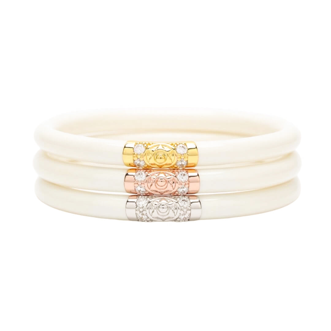 Three Kings All Weather Bangles® (AWB®) - Ivory | Bangle Bracelets for Women | BuDhaGirl