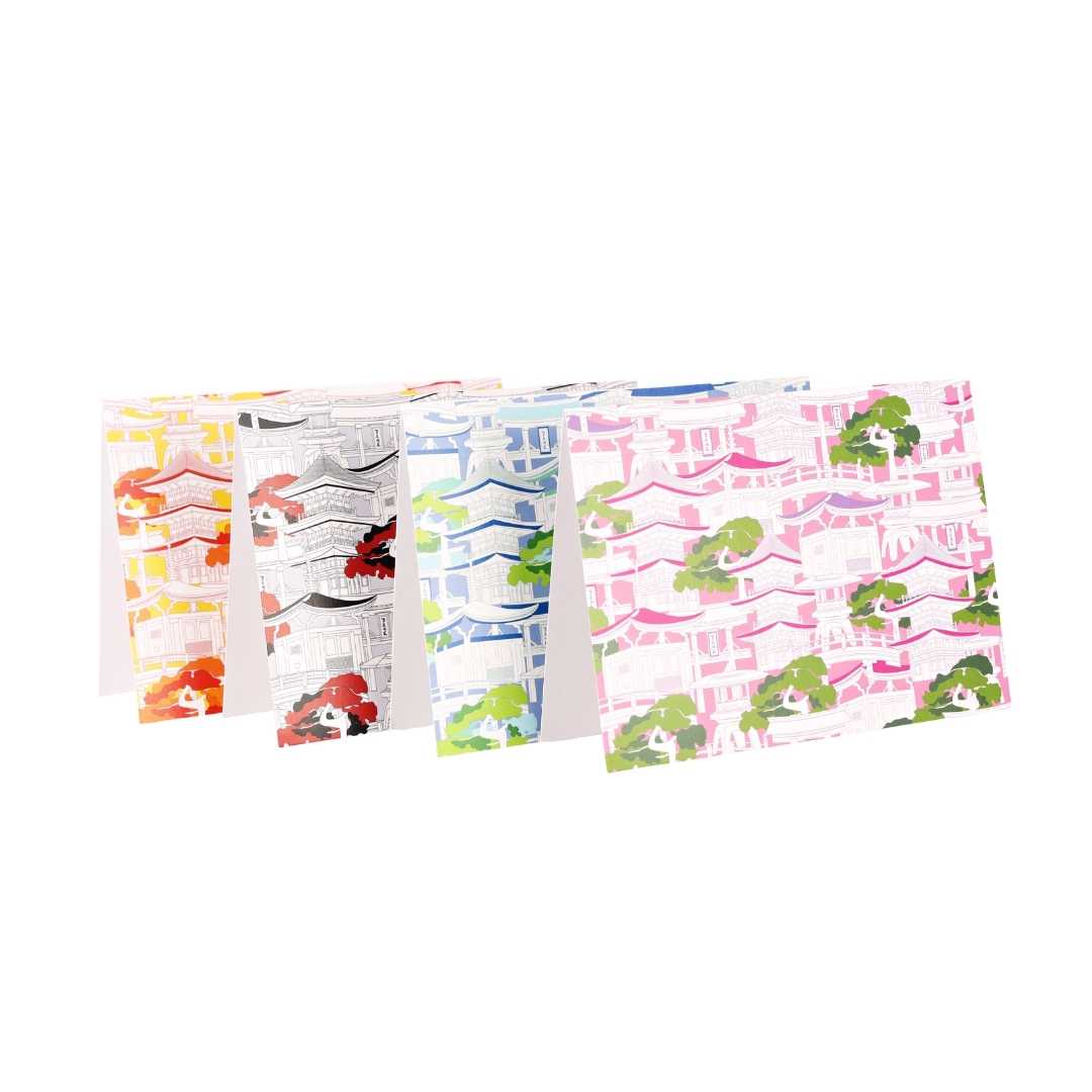 Colorful High Quality Notecard Set | Pagoda Inspired | BuDhaGirl