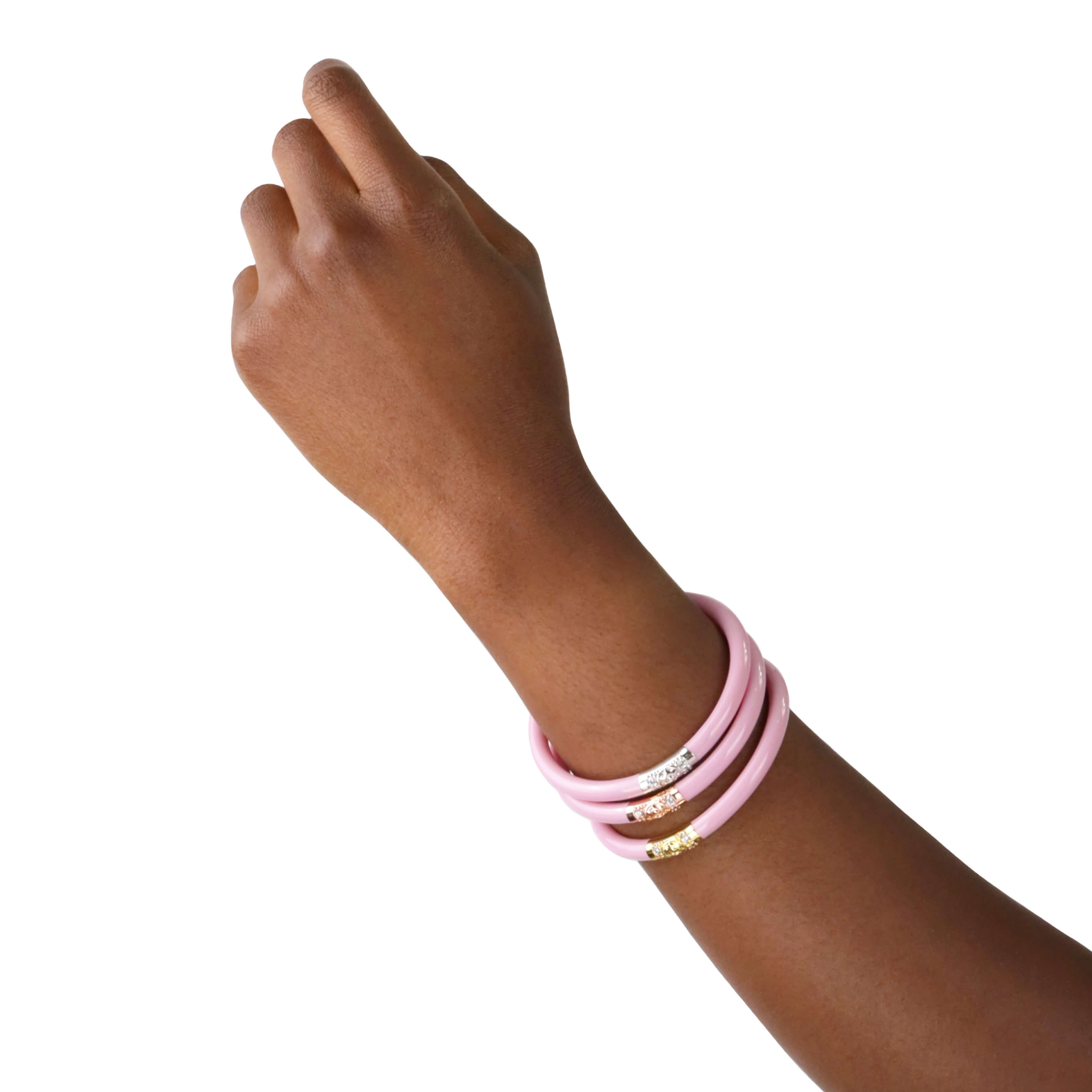 Three Kings All Weather Bangles® (AWB®) - Pink | Bangle Bracelets for Women | BuDhaGirl